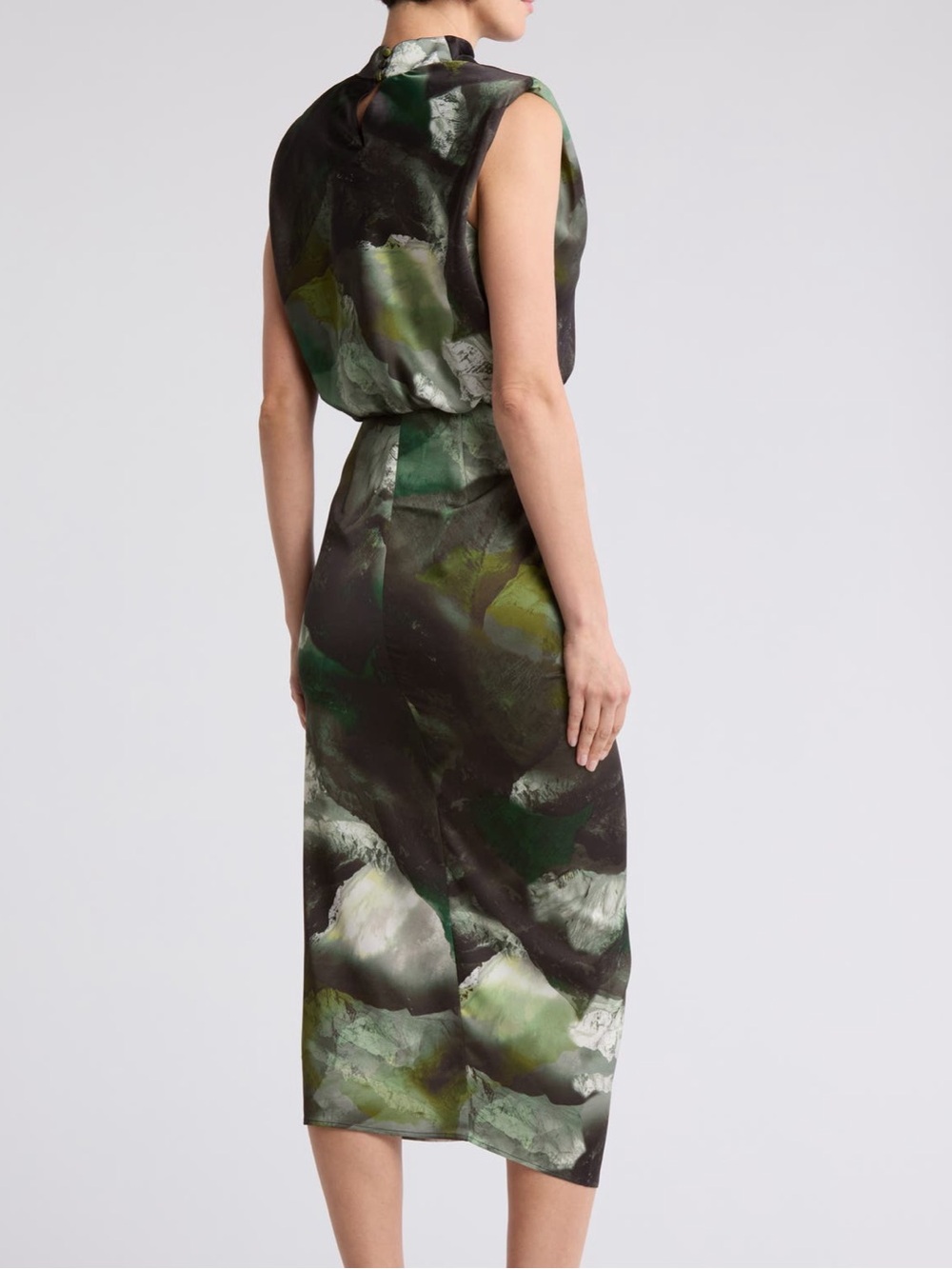 LIKE NEW Allsaints Women Isa Appalachian Abstract Print Sleeveless Sheath Dress - Picture 2 of 6